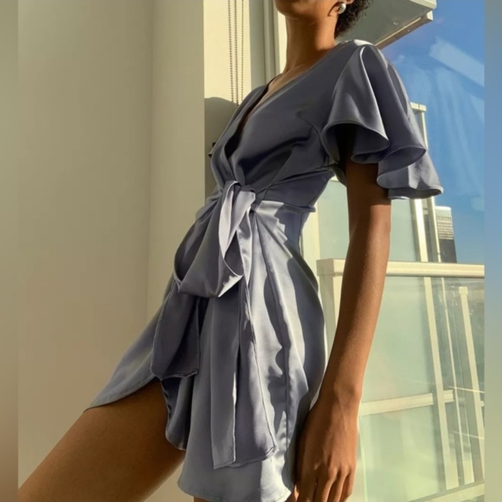 Dress Forum silky wrap dress